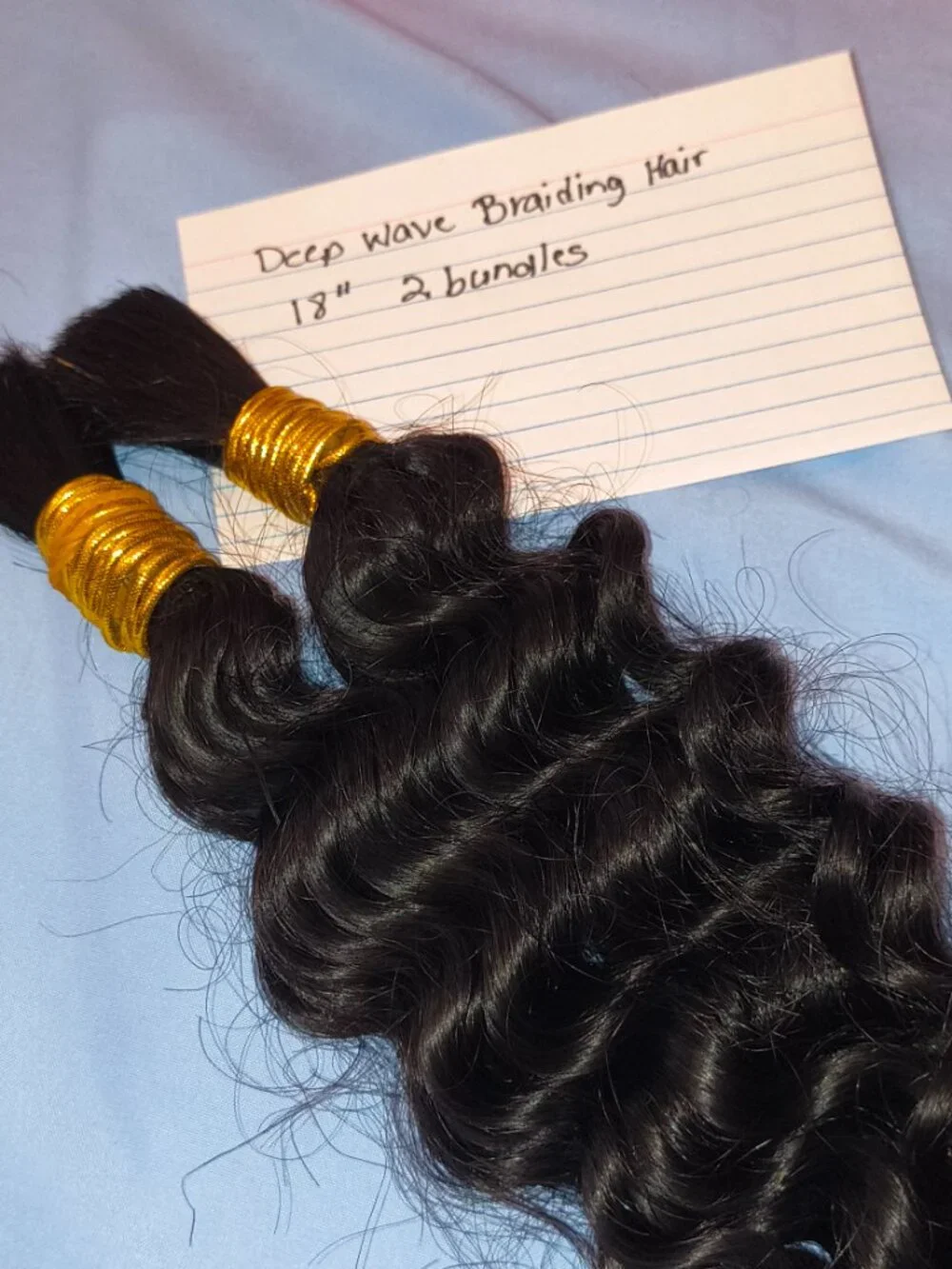 Justres Human Hair Deep Wave Braiding Hair